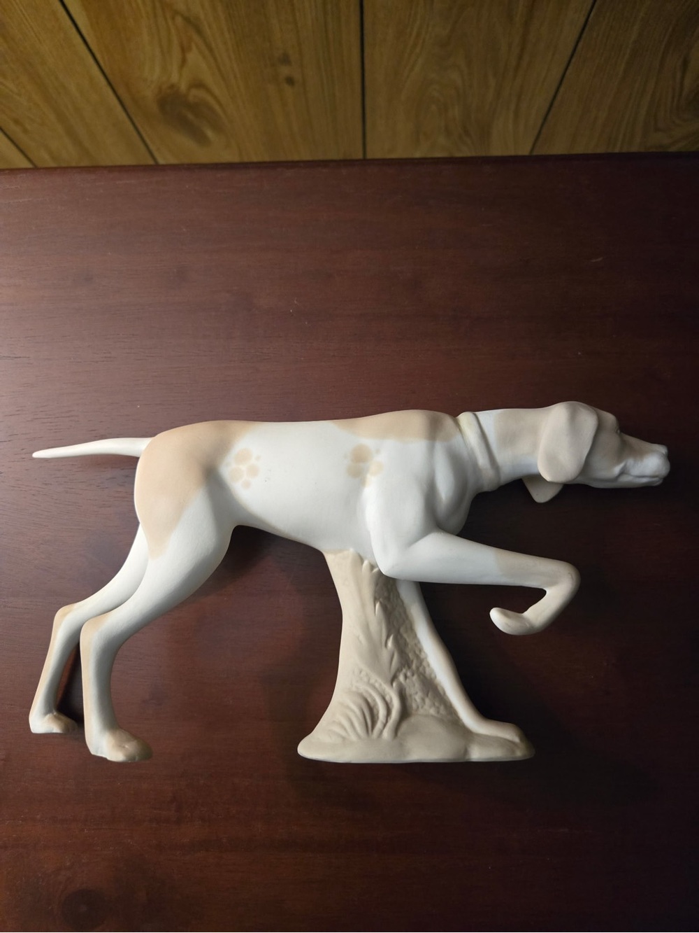 Vintage Porceval Spanish Porcelain English Pointer Setter Stalking Dog Statue